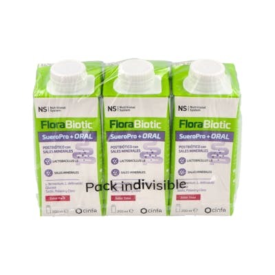 NS Florabiotic Sueropro+ Fraise 3 x 200 ml NS Florabiotic Sueropro+ Fraise 3 x 200 ml