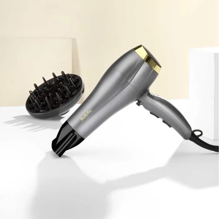 BaByliss Sèche-cheveux 5513TE 2300 W avec technologie ionique et titane céramique, 3 températures et 2 vitesses