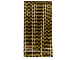 Atosa Rideau Métallisé Décoratif Rayures Noir et Doré 200x100 cm