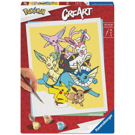 Ravensburger Kit de Peinture par Numéros CreArt Legendarios Pokémon pour Adultes - Toile 20 x 20 cm