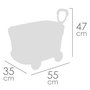 Decuevas Coffre à jouets rangement - 55 x 46 x 37 cm