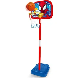 Panier de basket enfant Marvel Spidey avec support 106 cm - Jeu de développement avec ballon et pompe - Montage sans outils