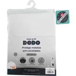 P'Tit Dodo Protège-Matelas Alesé 1901481 - Molleton PVC Antimicrobien Imperméable 60x120 cm pour Lit d'Enfant