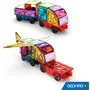 Geomag Tiles Gems Vehicles 4211 - 24 tuiles magnétiques pour véhicules - Effet cristal brillant - Jeu de construction magnétique éducatif dès 3 ans