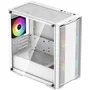 Deepcool CC360 ARGB Boîtier PC Mini Tour Micro-ATX Blanc sans alimentation DEE1690884196377