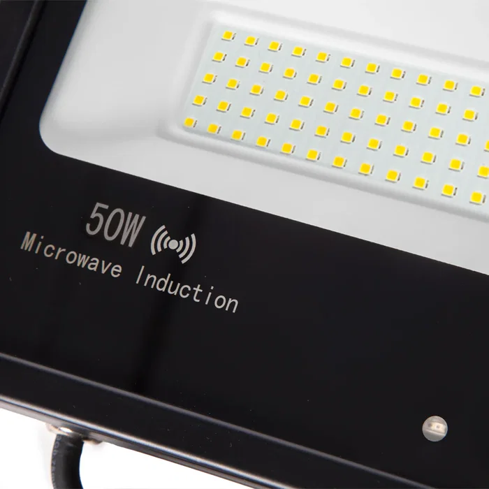 Projecteur LED 50W, 6000 Lm, 6000K, IP65 avec Détecteur de Mouvement Intégré, 40000H, Aluminium pour Extérieur