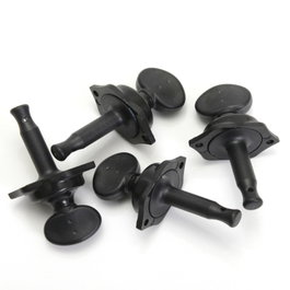 Graphtech Ratio Ukulele Rear Mount Black 4 pièces Mécaniques avec technologie d'engrenages brevetée