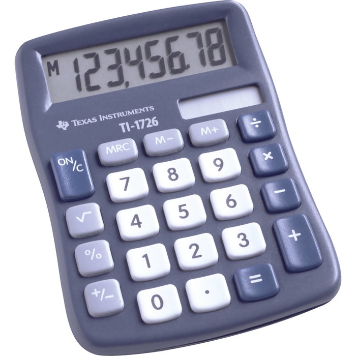 Texas Instruments TI 1726 Mini calculatrice de bureau bleue Texas Instruments TI 1726 Mini calculatrice de bureau bleue
