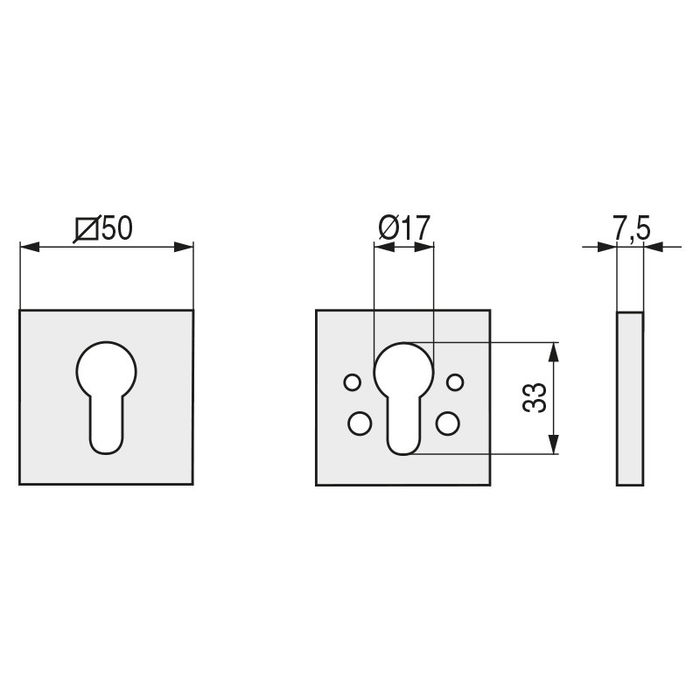 FMN MARTINELLI Serrure Cylindre Laiton 50x50 Chrome FMN MARTINELLI Serrure Cylindre Laiton 50x50 Chrome
