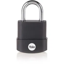 Yale - Cadenas de Sécurité Haute Résistance - Anse Acier Cémenté - Double Verrouillage à Billes - Cylindre 5 Goupilles - Livré avec 3 Clés