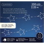 Lumineo Guirlande LED extérieure à étoiles, 150 LED, lumière chaude, 2,15 m