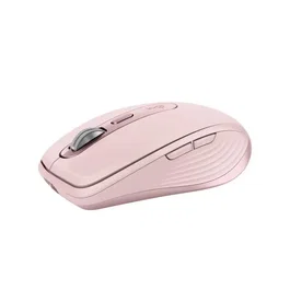 Logitech MX Anywhere 3S - Souris sans fil optique 8K DPI, capteur sur verre, clics discrets, molette rapide, autonomie 70 jours, recharge USB-C, Rose