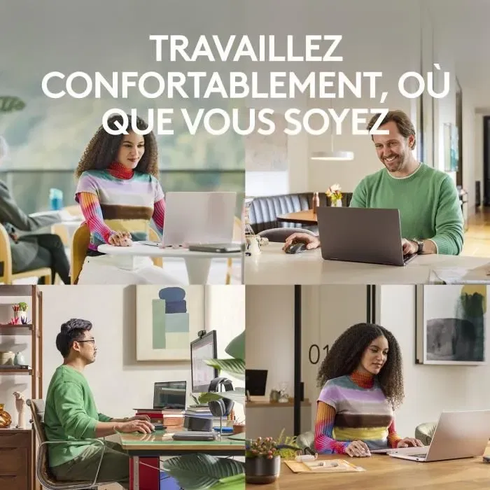 Logitech MX Anywhere 3S - Souris sans fil optique 8K DPI, capteur sur verre, clics discrets, molette rapide, autonomie 70 jours, recharge USB-C, Rose