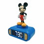 Lexibook Réveil veilleuse Mickey Mouse 3D Bleu et noir
