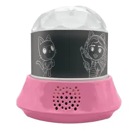 Lexibook Veilleuse Gabby et la Maison Magique - Projection à 360° avec enceinte, 15 mélodies et minuteur 15/30 min - Jeu de lumières kaléidoscopique