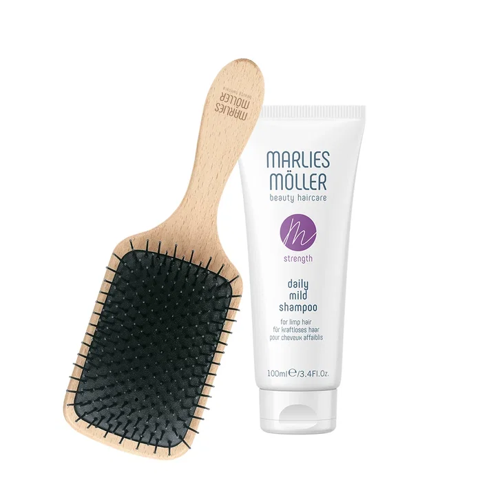 Marlies Moller Set Marine Moisture avec Shampooing et Brosse Cuir Chevelu