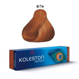 Wella Professionals Koleston Perfect - Teinture permanente pour cheveux - Nuance 8/74 Light Blond Chestnut Red - 60 ml