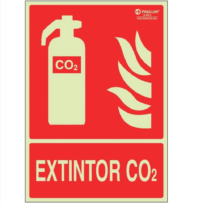 DUVER Signalétique Extincteur CO2 Luminescente Plastique 297x210mm Référence 7002 DUVER Signalétique Extincteur CO2 Luminescente Plastique 297x210mm Référence 7002