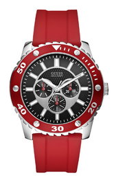 Guess W10616G4 - Montre Homme avec Bracelet Rouge
