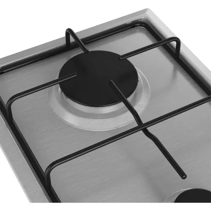 BEKO HDCG32220FX - Table de cuisson gaz, 2 foyers, 30 cm, Inox, allumage intégré