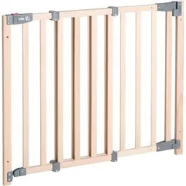 Roba Safety Up Barrière de Sécurité Bébé pour Porte en Bois de Hêtre - Largeur Réglable 70-118.5 cm avec Fermeture Magnétique et Contrôle Visuel