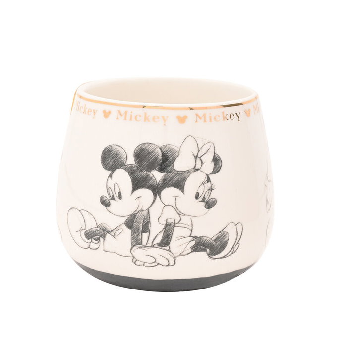 WIDDOP & CO Tasse à thé Mickey Disney en porcelaine avec illustrations esquissées et détails dorés