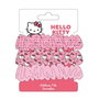Sanrio Kit Accessoires pour cheveux, 3 élastiques de tissu Hello Kitty 8.9 x 13.5 x 0.1 cm, couleur fuchsia, à partir de 3 ans