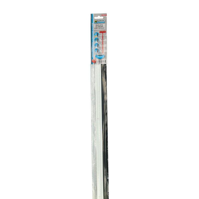 WOLFPACK LINEA PROFESIONAL Bas de porte métal blanc à brosse 1 mètre