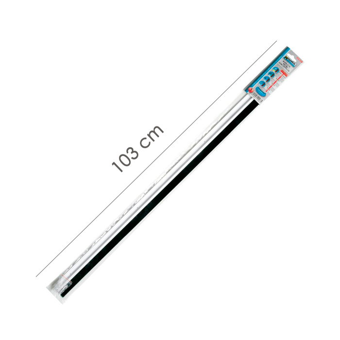 WOLFPACK LINEA PROFESIONAL Bas de porte métal blanc à brosse 1 mètre