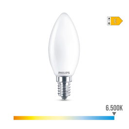 Philips 6.5W Ampoule LED Bougie E14 806lm 6500K Lumière Froide Ø3.5x9.7cm