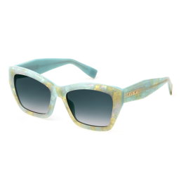 Furla SFU778-5509E6 Lunettes de soleil Vert/Bleu