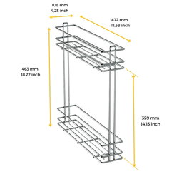 Emuca Porte-bouteilles extractible SupraMax, module 150mm, chromé
