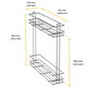 Emuca Porte-bouteilles extractible SupraMax, Module 150 mm, Chromé