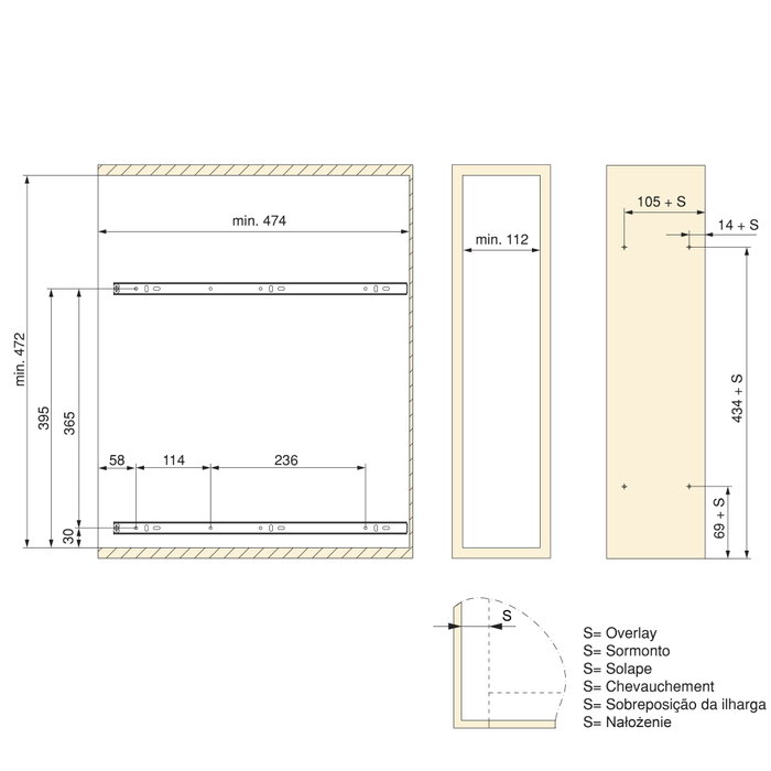 Emuca Porte-bouteilles extractible SupraMax, module 150mm, chromé