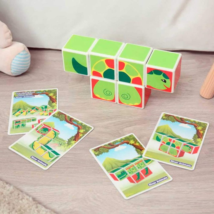 BigBuy Fun Puzzle Magnétique avec Cartes d'Activités - 6 Pièces