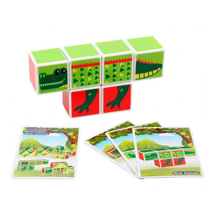 BigBuy Fun Puzzle Magnétique avec Cartes d'Activités - 6 Pièces