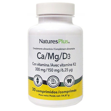 NATURES PLUS CA/MG/D3+K2 30 comprimés