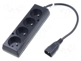 JONEX Câble d'alimentation H05VV-F 3x1mm² CEE 7/5 (E) vers IEC C14, 0,3m