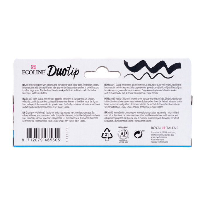 Ecoline Ecoline Duotip Étui Primaire - 3 couleurs