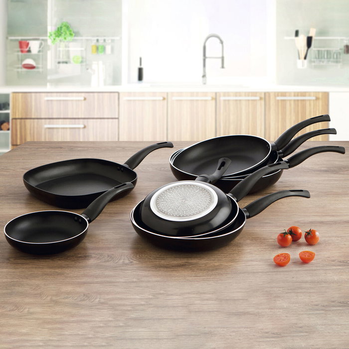 Quid Poêle Quid Hydra Noir Métal Bakélite Ø 22 cm (Lot de 6)