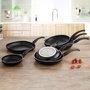Quid Poêle Quid Hydra Noir Métal Bakélite Ø 22 cm (Lot de 6)