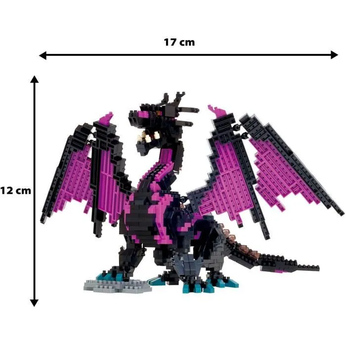 Bandai Nanoblock - Figurine Dragon Deluxe en briques - Kit de construction de 960 pièces - Micro-briques 5mm Bandai Nanoblock - Figurine Dragon Deluxe en briques - Kit de construction de 960 pièces - Micro-briques 5mm