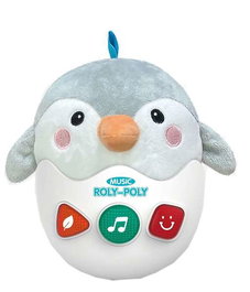 Creaciones Llopis - Pingüino huevo musical avec lumière et son, 22 cm, mélodies, jouet en polyester