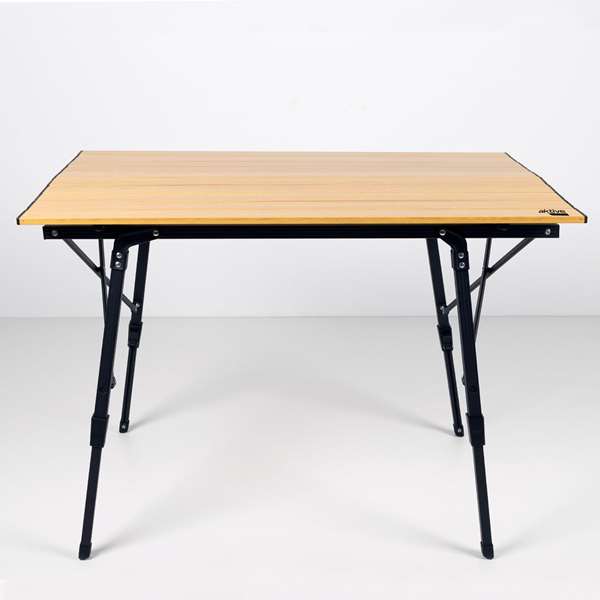 Color Baby Mesa de camping pliable en aluminium 90 x 57 x H 45/70 cm pour glamping et randonnée, Aktive - Table pliante légère