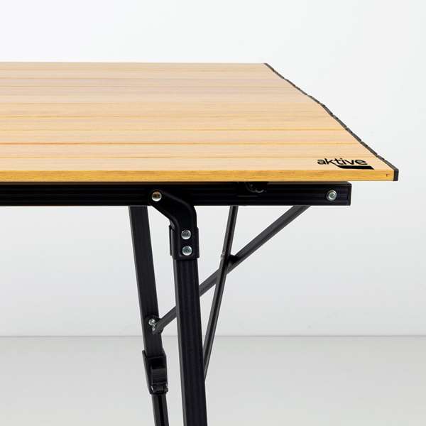 Color Baby Mesa de camping pliable en aluminium 90 x 57 x H 45/70 cm pour glamping et randonnée, Aktive - Table pliante légère