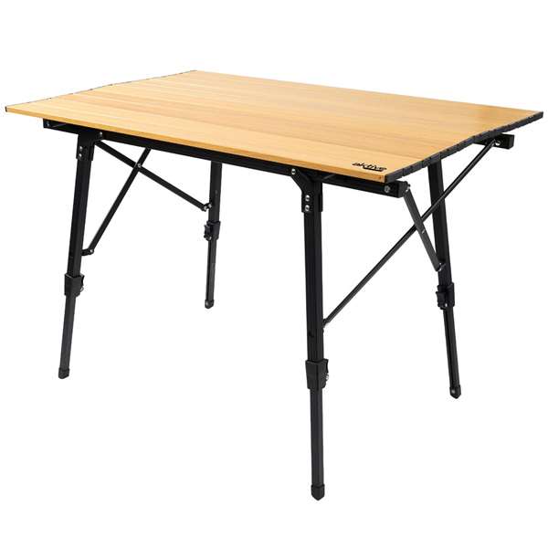 Color Baby Mesa de camping pliable en aluminium 90 x 57 x H 45/70 cm pour glamping et randonnée, Aktive - Table pliante légère