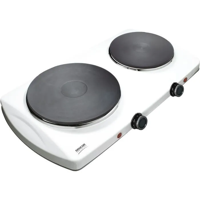 Sencor Plaque de cuisson électrique SCP 2253WH-EUE4 - 2 foyers - Blanc Sencor Plaque de cuisson électrique SCP 2253WH-EUE4 - 2 foyers - Blanc