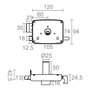 Serrure en applique Micel Acier Droite