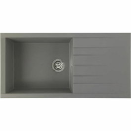 Stradour Évier à encastrer CUBE, 1 bac, Gris béton, 100 x 50 cm