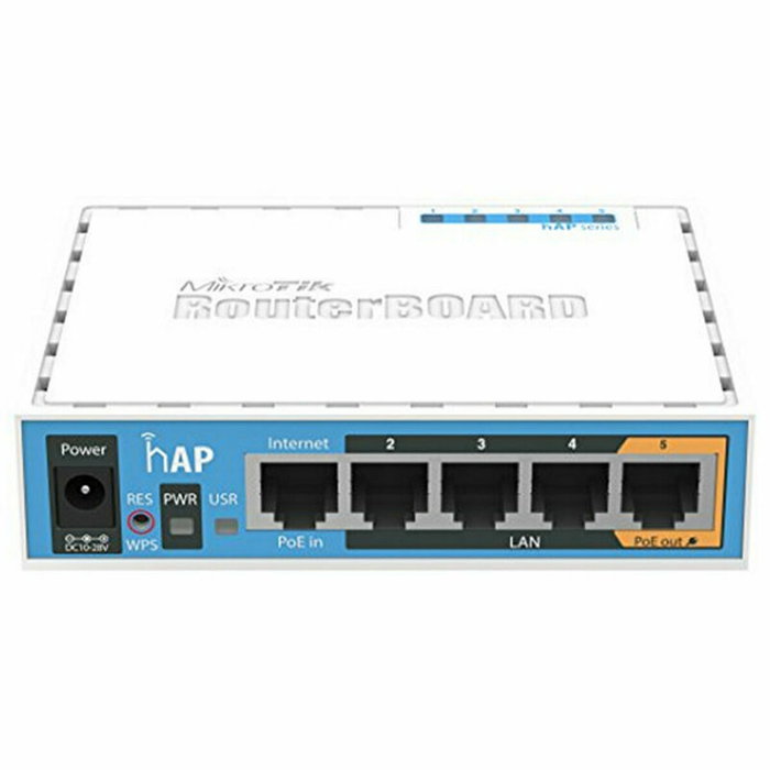 Point d'Accès Mikrotik hAP AP hAP 802.11b/g/n 2x2 5xLAN Blanc Point d'Accès Mikrotik hAP AP hAP 802.11b/g/n 2x2 5xLAN Blanc